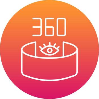 360 View Icon Design Symbol vector