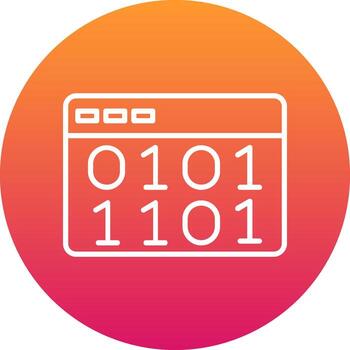 binario código icono diseño símbolo vector