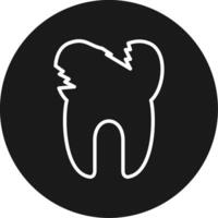 Broken Tooth Icon Design Symbol vector