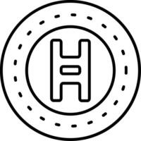 Hedera Hashgraph Icon Design Symbol vector