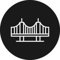 Vincent Thomas Bridge Icon Design Symbol vector