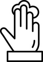Three Fingers Tap Icon Design Symbol vector