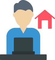 Work From Home Icon Design Symbol vector