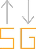Bandwidth Icon Design Symbol vector