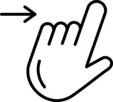 Flick Right Icon Design Symbol vector