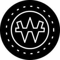 Won Icon Design Symbol vector