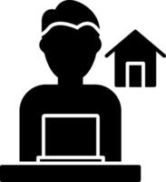 Work From Home Icon Design Symbol vector
