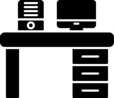 Office Desk Icon Design Symbol vector