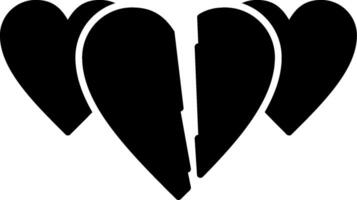 Broken Heart Icon Design Symbol vector