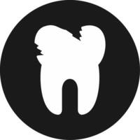 Broken Tooth Icon Design Symbol vector