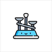 A scale with a smiley face on it vector
