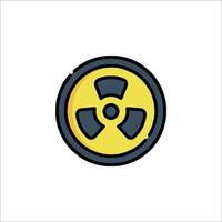 A radioactive symbol on a white background vector