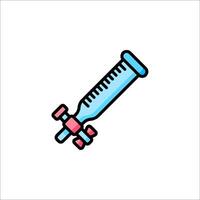 A syringe with a needle on it vector