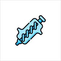 An injection syringe icon on a white background vector