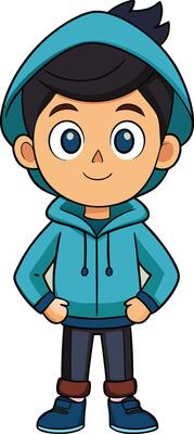 cute little boy in hoodie