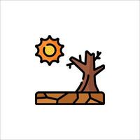 A tree and sun icon on a white background vector