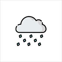 Rainy weather icon illustration vector