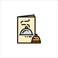 A menu and a bell icon on a white background vector