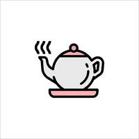 Tea pot icon illustration vector
