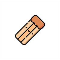 A stick of butter with a smiley face vector