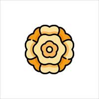 A flower icon in a flat style vector