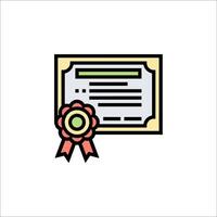 Certificate icon illustration vector