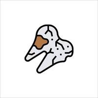 A piece of bread with a hole in it vector