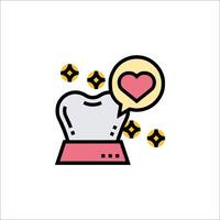 A toothbrush with a heart and speech bubble vector