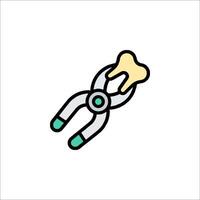 A toothbrush with a tooth in it vector