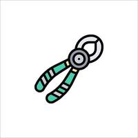 A pliers icon on a white background vector