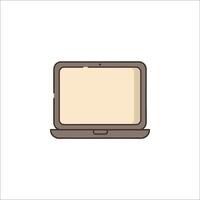 A laptop computer icon on a white background vector