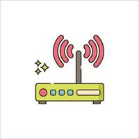 A wireless router icon on a white background vector