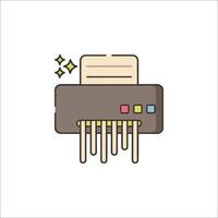 A printer icon with a paper sheet on top vector
