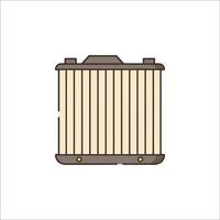 An icon of a radiator on a white background vector