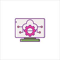 Cloud computing icon illustration vector