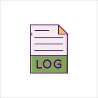 Log file icon illustration vector