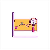 A magnifying glass and a question mark on a white background vector
