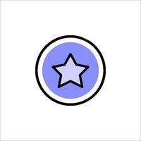 A star icon in a circle on a white background vector