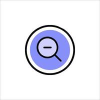 A magnifying glass icon on a white background vector