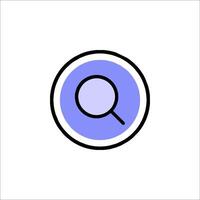 A magnifying glass icon on a white background vector