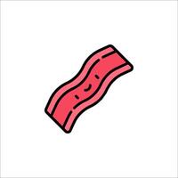 Bacon icon illustration vector
