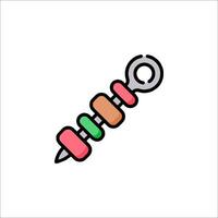 A colorful skewer icon on a white background vector