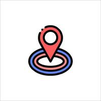A location marker icon on a white background vector