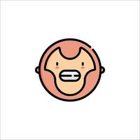 A cartoon monkey with a mouth open vector