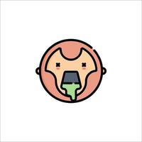 A cartoon monkey with a green face vector