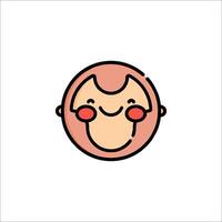 A cartoon monkey face with a red nose vector