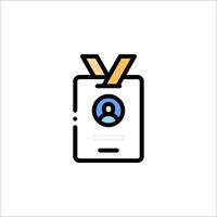A badge with a person's face on it vector