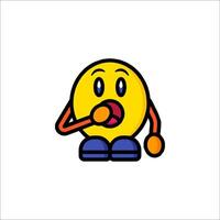 A cartoon character with a tongue sticking out vector