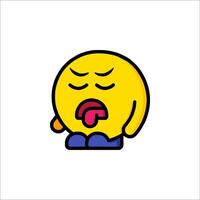 A cartoon emoticion with its tongue out vector