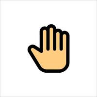 A hand icon with a stop sign on it vector